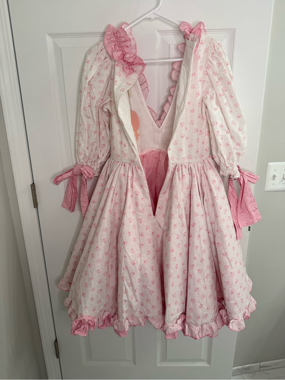 NWT Selkie THE MARIE DRESS SKCP1124P27-PARFAIT POET size small ruffle gown - Picture 14 of 14